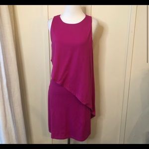Susana Monaco Pink Layered Bodycon Mini Dress S